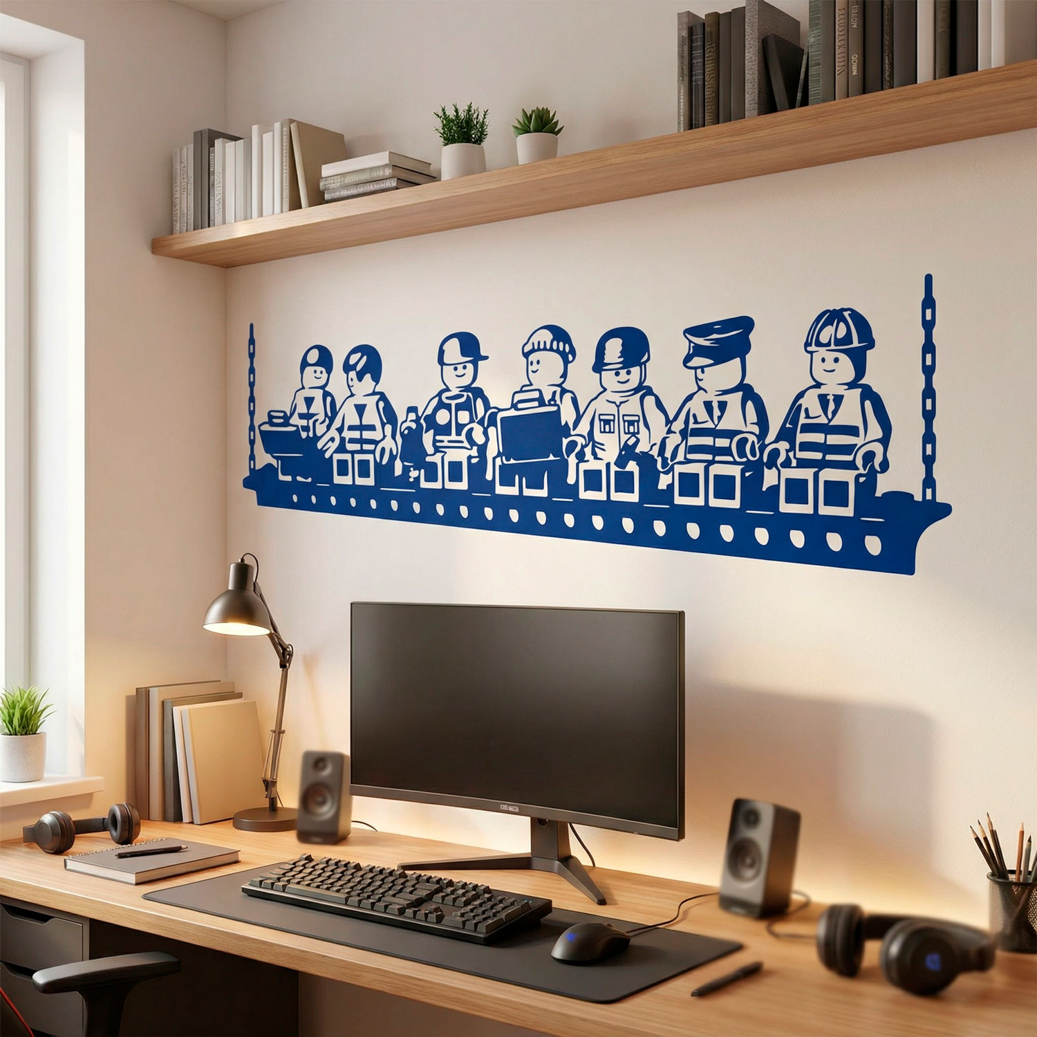 Vinilos Infantiles: Almuerzo de obreros Lego