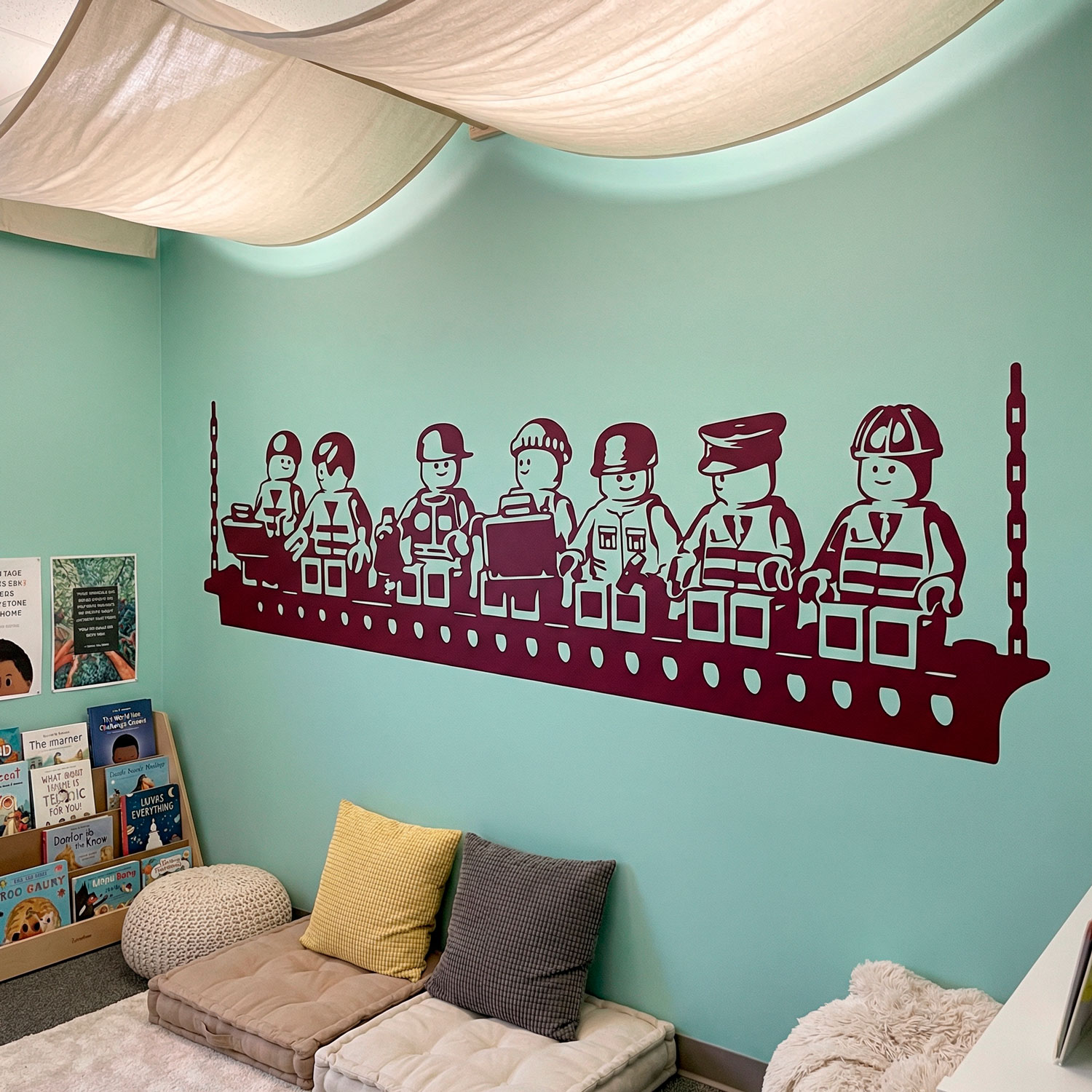 Vinilos Infantiles: Almuerzo de obreros Lego