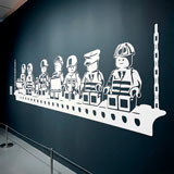 Vinilos Infantiles: Almuerzo de obreros Lego 21