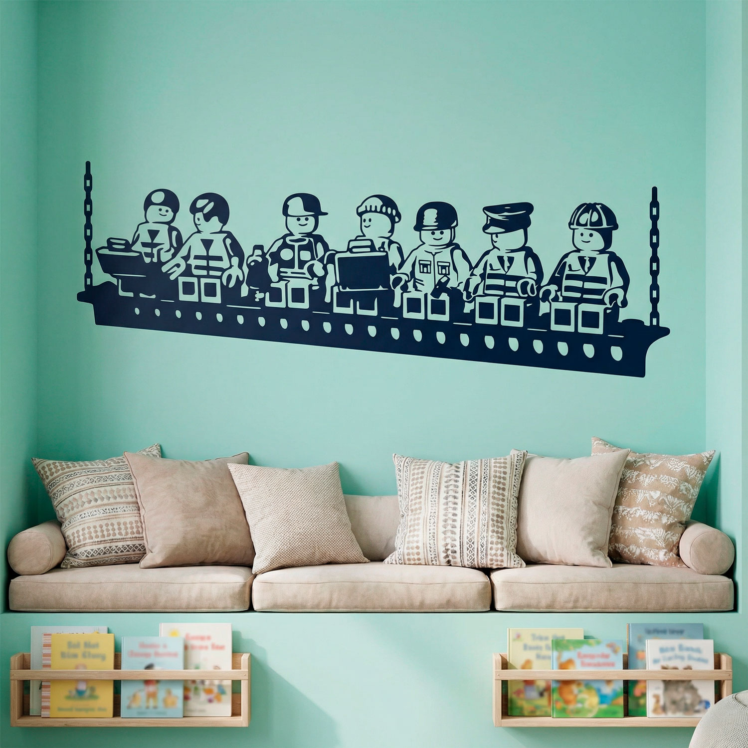 Vinilos Infantiles: Almuerzo de obreros Lego