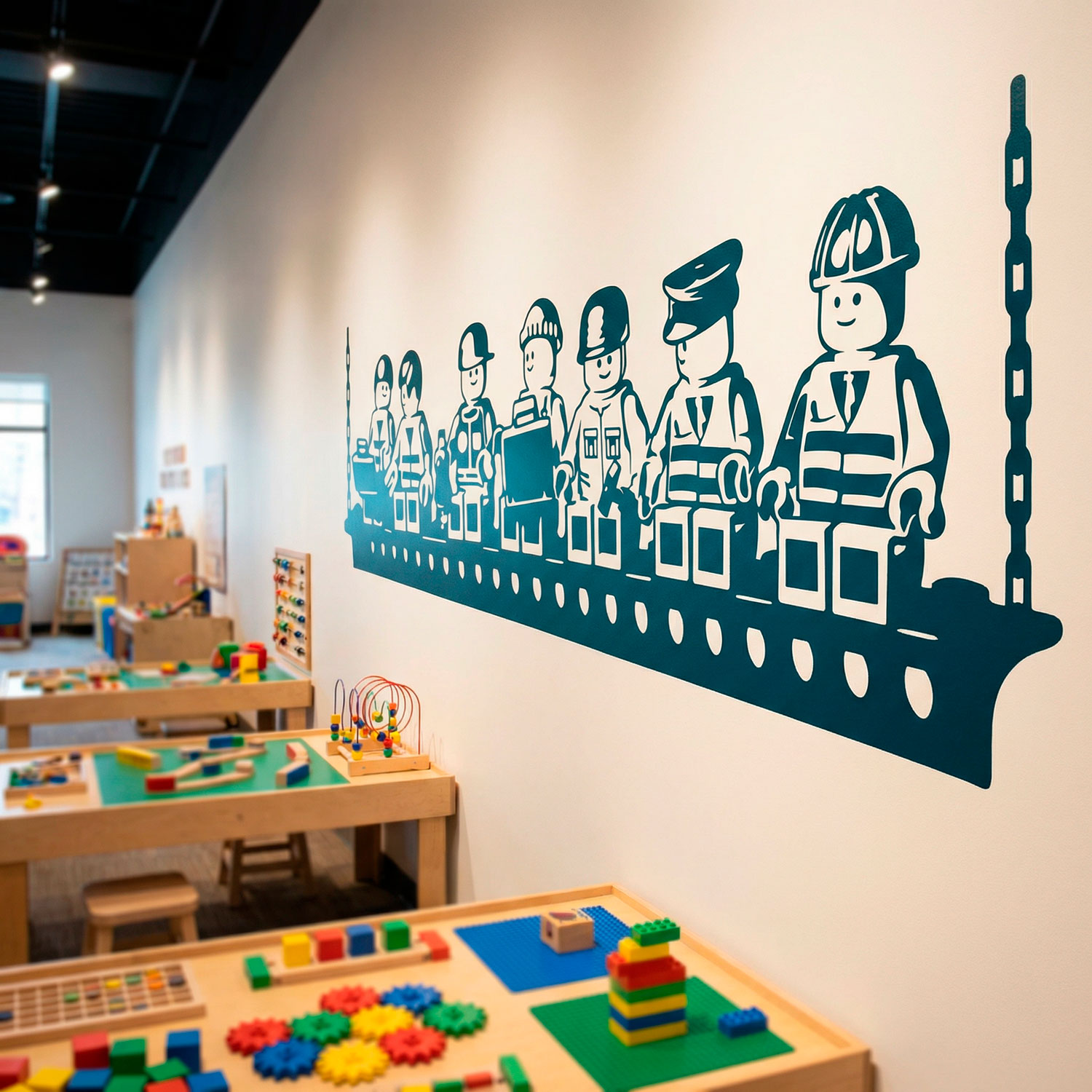 Vinilos Infantiles: Almuerzo de obreros Lego