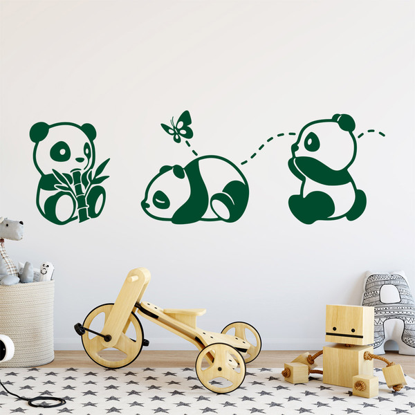 Vinilos Infantiles: Los tres Pandas