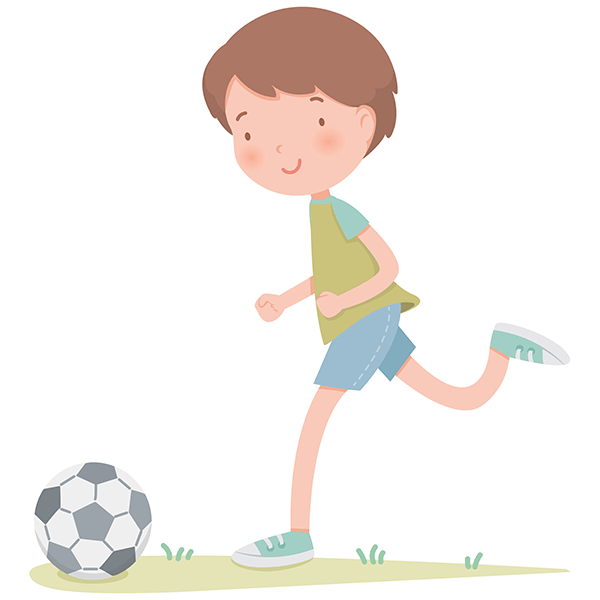 Vinilos Infantiles: Niño jugando a fútbol