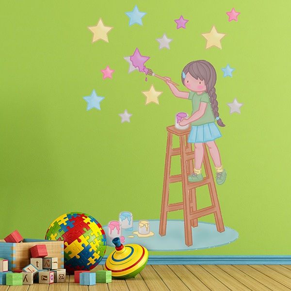Vinilos Infantiles: Pintando las estrellas