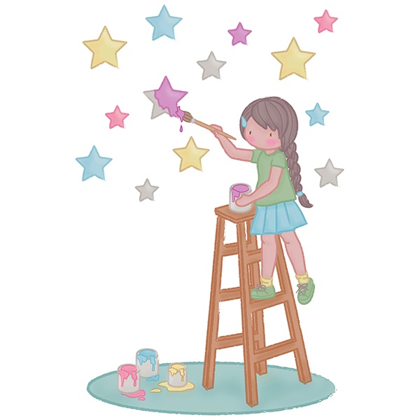 Vinilos Infantiles: Pintando las estrellas