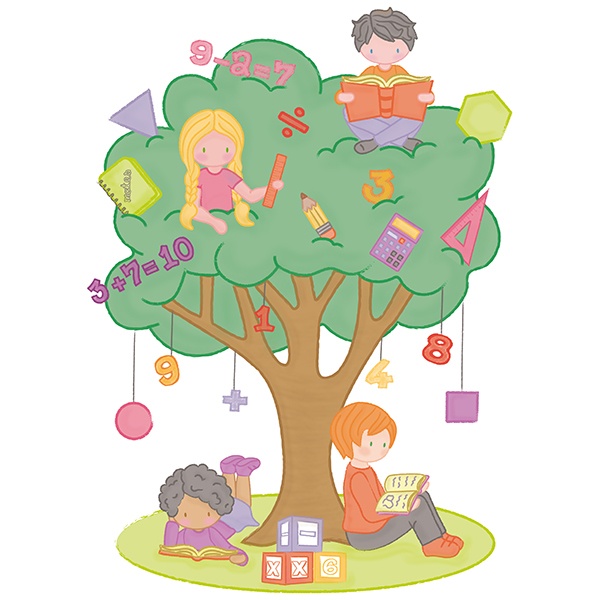 Vinilos Infantiles: El árbol de las matemáticas