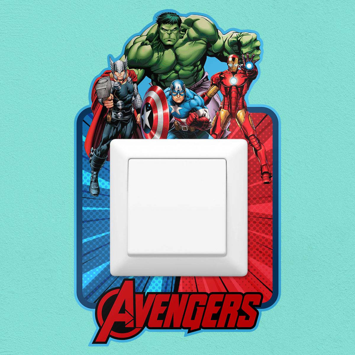 Vinilos Decorativos: Vinilo Avengers para interruptor de luz