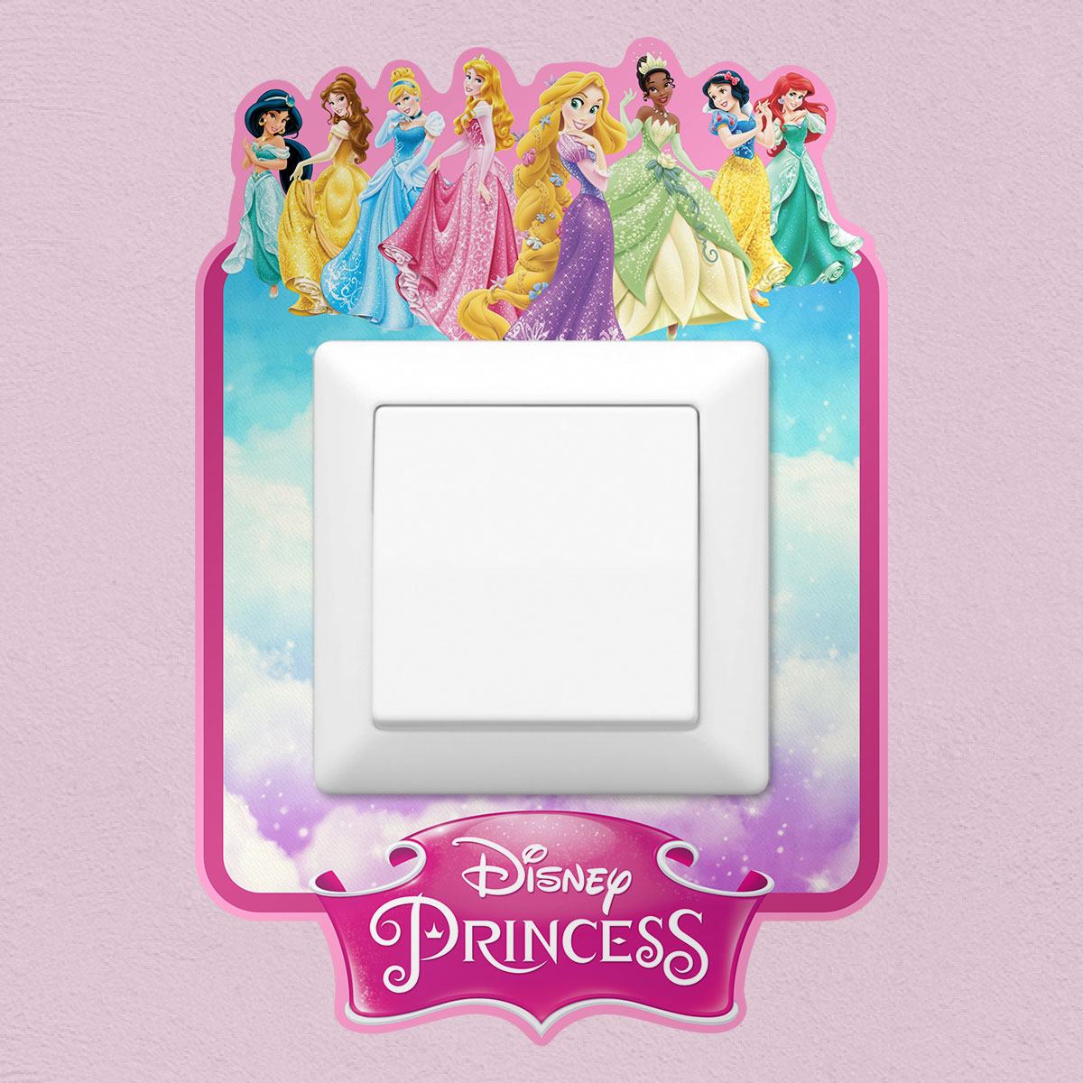 Vinilos Decorativos: Vinilo Princesas Disney para interruptor de luz