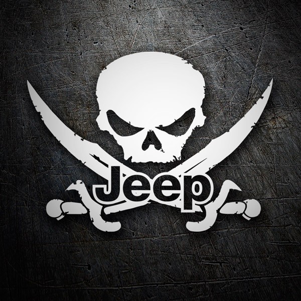 Pegatinas: Calavera Pirata Jeep 0