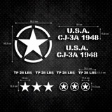 Pegatinas: Set 13X para Jeep Army Star 2