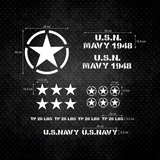 Pegatinas: Set 22X Pegatinas para Jeep US Army 2