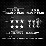 Pegatinas: Set 20X Pegatinas para Jeep USN Mavy 1948 2