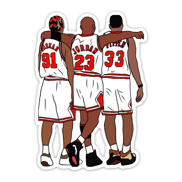 Pegatinas: Michael Jordan, Rodman y Pippen