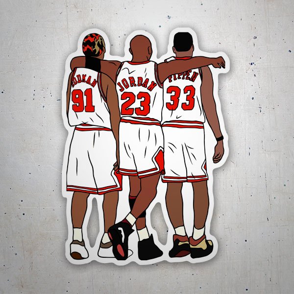 Pegatinas: Michael Jordan, Rodman y Pippen