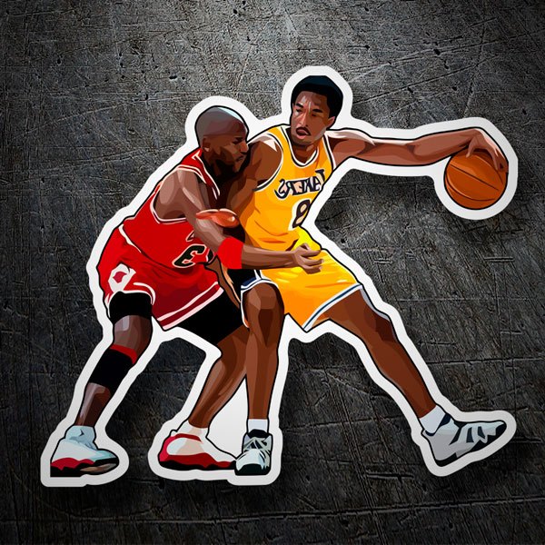Pegatinas: Michael Jordan contra Kobe Bryant 1