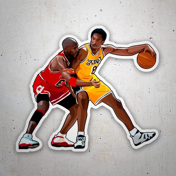 Pegatinas: Michael Jordan contra Kobe Bryant
