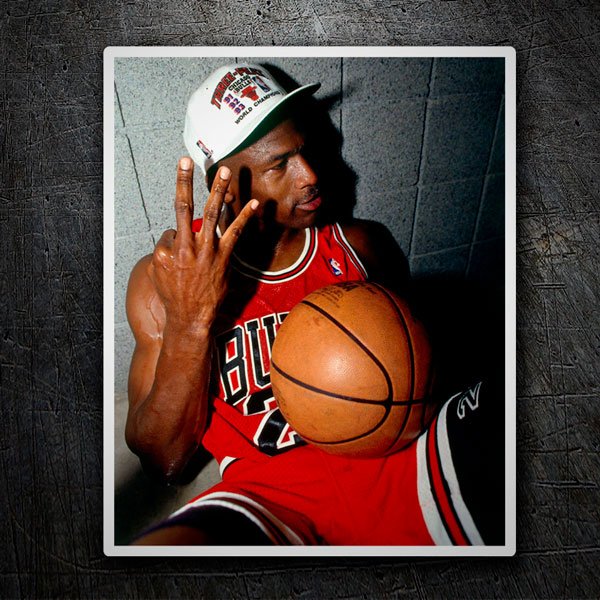 Pegatinas: Michael Jordan 3º Anillo NBA