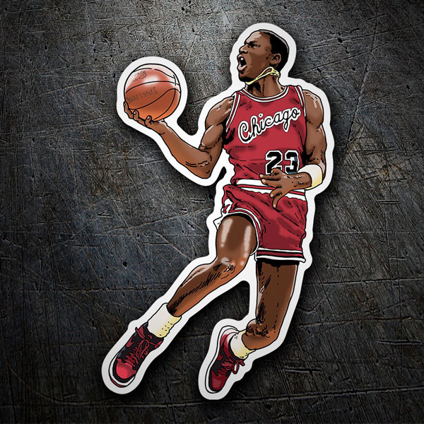 Pegatinas: Michael Jordan Dibujo II