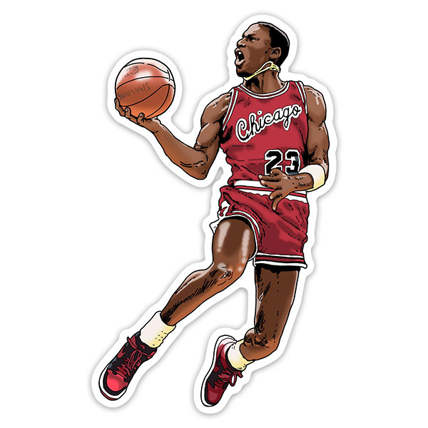 Pegatinas: Michael Jordan Dibujo II
