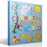Vinilos Infantiles: Kit animales de la jungla