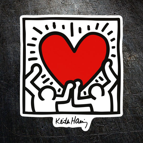 Pegatinas: Love Keith Haring