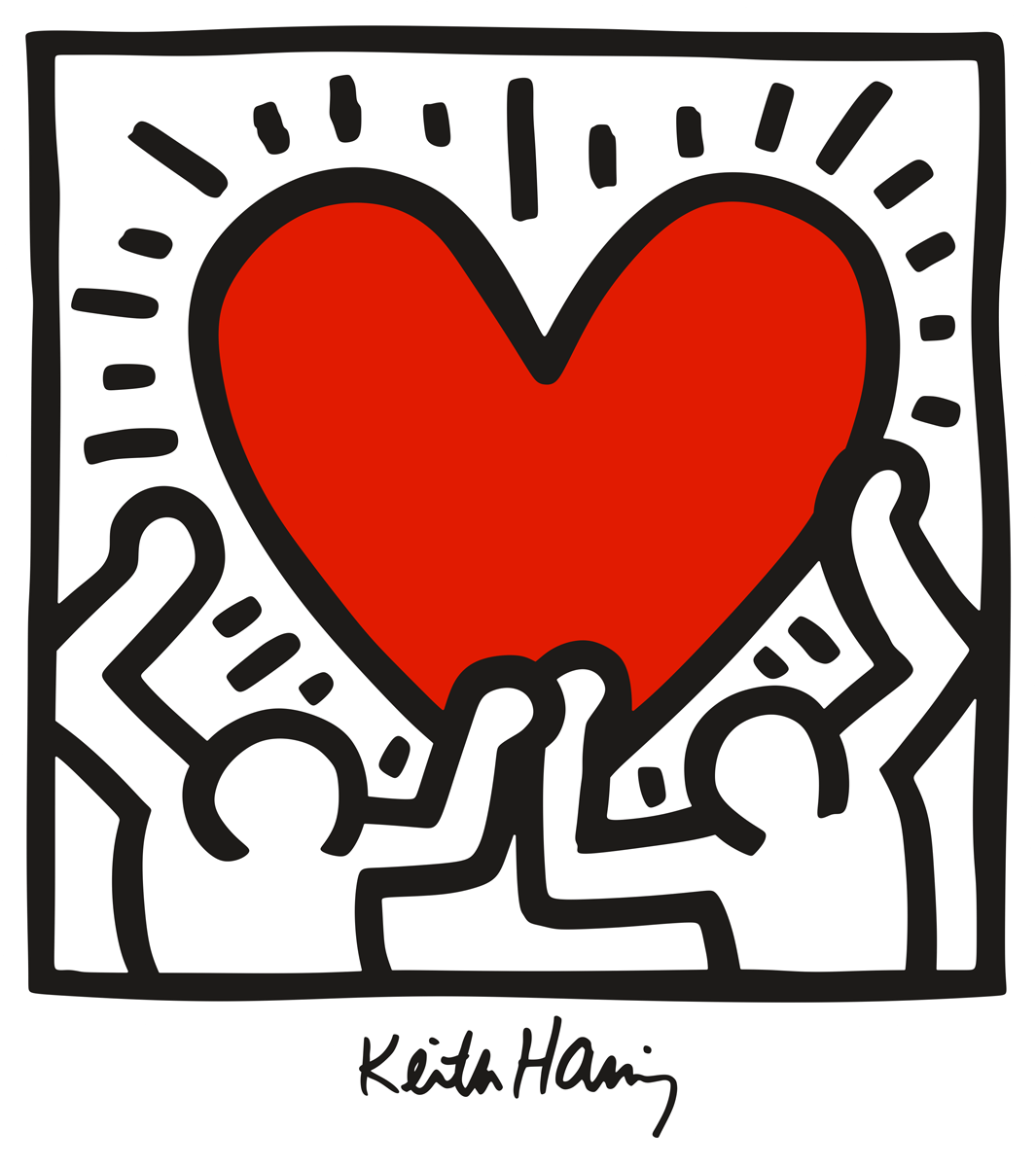 Pegatinas: Love Keith Haring