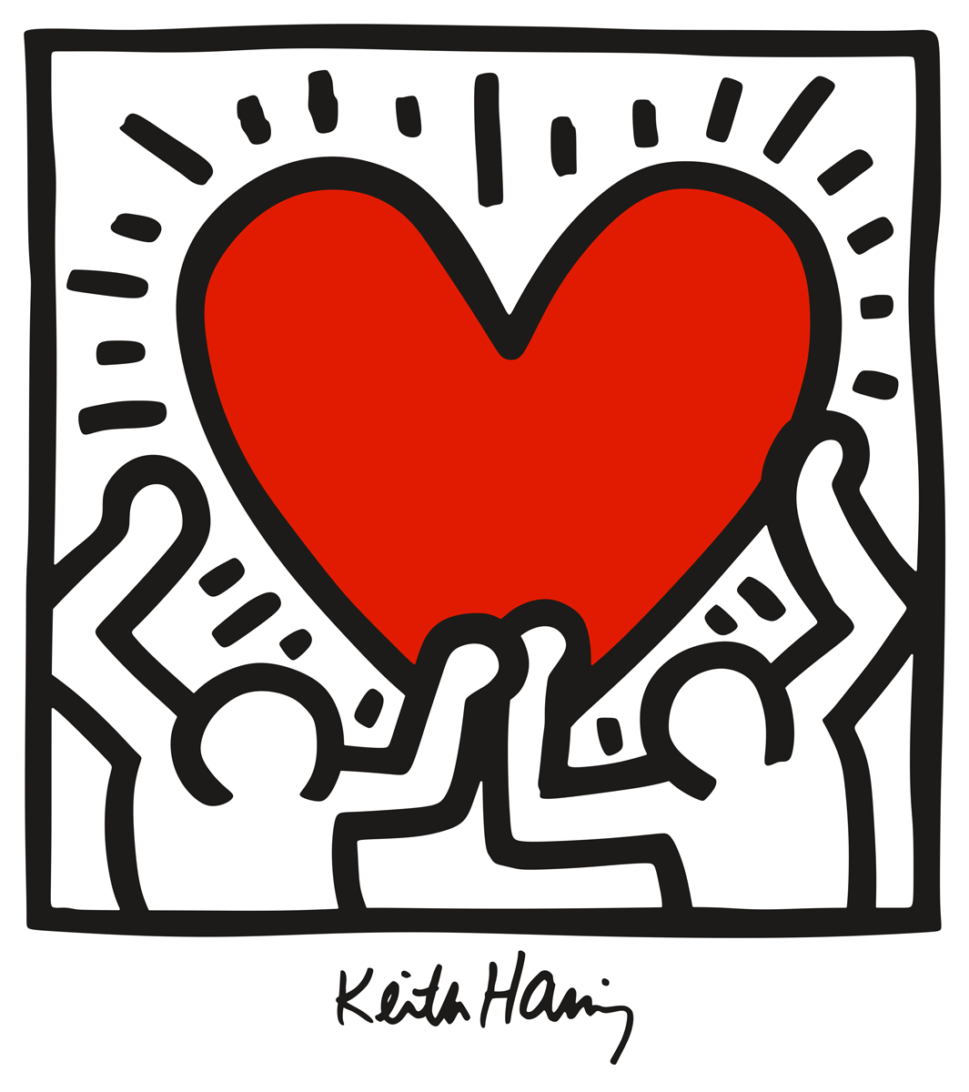 Pegatina Love Keith Haring | TeleAdhesivo.com