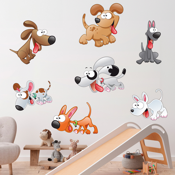 Vinilos Infantiles: kit 7 Perritos