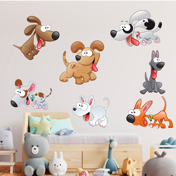 Vinilos Infantiles: kit 7 Perritos