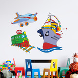 Vinilos Infantiles: Transporte por tierra, mar y aire 3