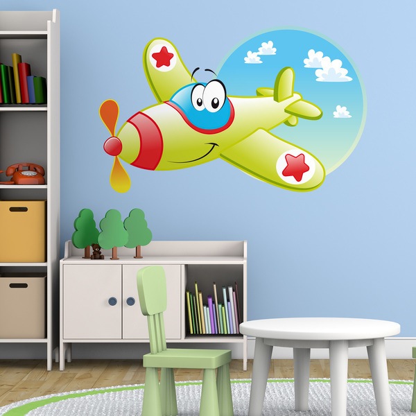 Vinilos Infantiles: El Avión Divertido