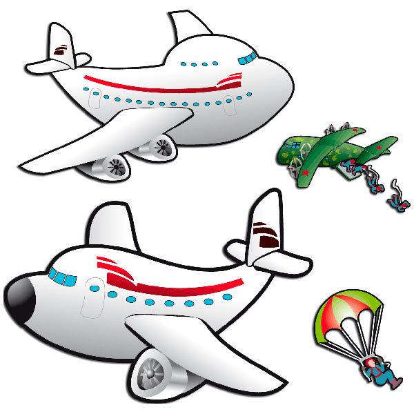 Vinilos Infantiles: Aviones y paracaidistas