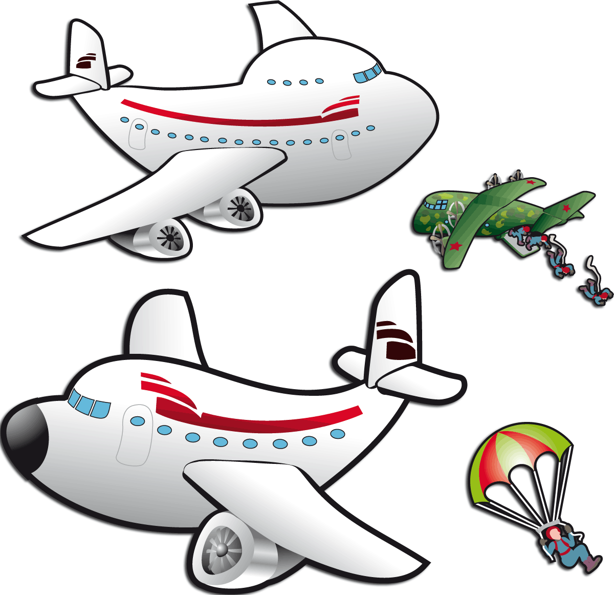 Vinilos Infantiles: Aviones y paracaidistas