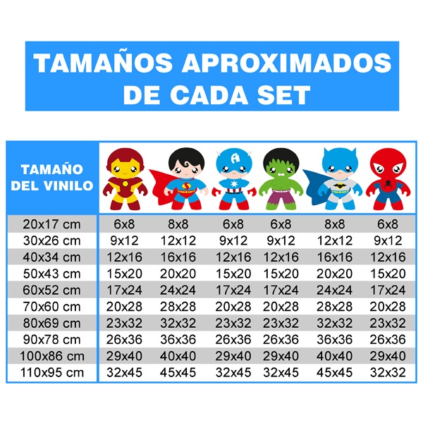 Vinilos Infantiles: Kit Héroes