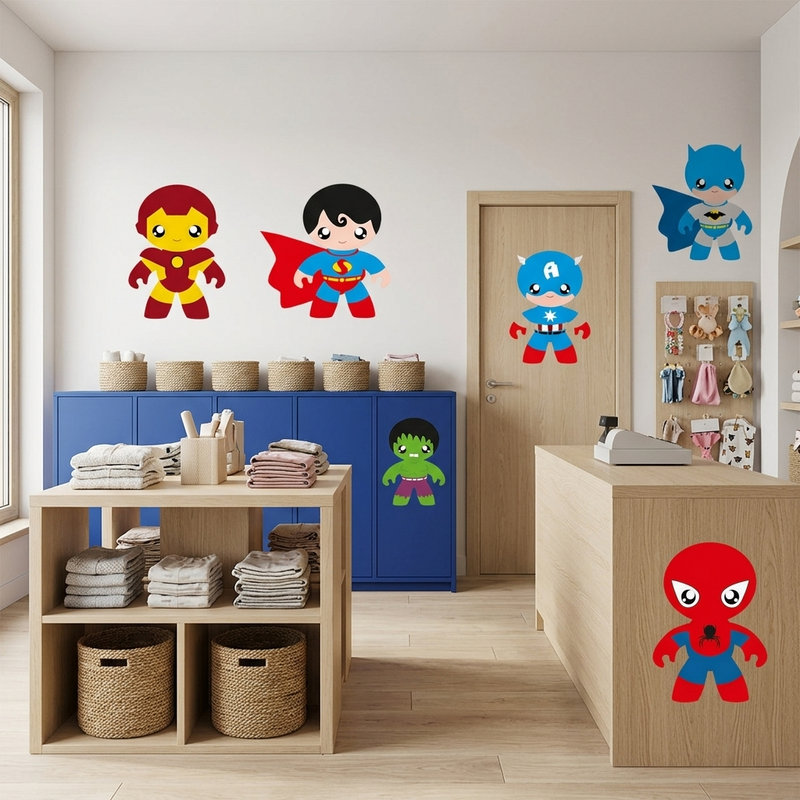 Vinilos Infantiles: Kit H&eacute;roes