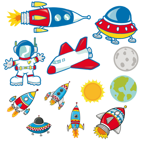 Vinilos Infantiles: Kit del Espacio