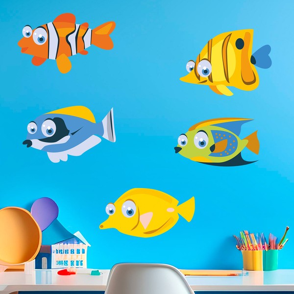 Vinilos Infantiles: Kit de peces tropicales