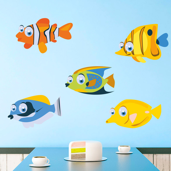 Vinilos Infantiles: Kit de peces tropicales