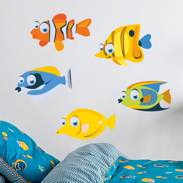 Vinilos Infantiles: Kit de peces tropicales