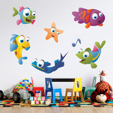 Vinilos Infantiles: Kit Acuario peces de colores 3