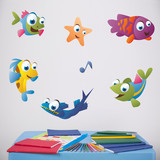 Vinilos Infantiles: Kit Acuario peces de colores 5