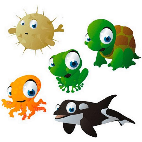 Vinilos Infantiles: Kit Acuario de seres marinos