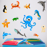 Vinilos Infantiles: Kit Acuario pulpo 3