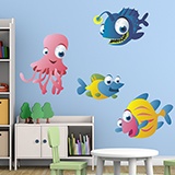 Vinilos Infantiles: Kit Acuario de las profundidades 4