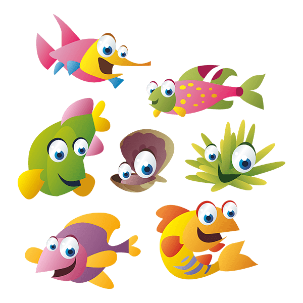 Vinilos Infantiles: Kit peces del mar