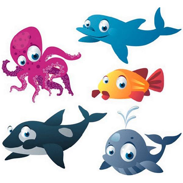 Vinilos Infantiles: Kit animales del mar
