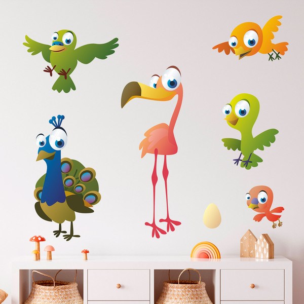 Vinilos Infantiles: Kit pájaros y aves