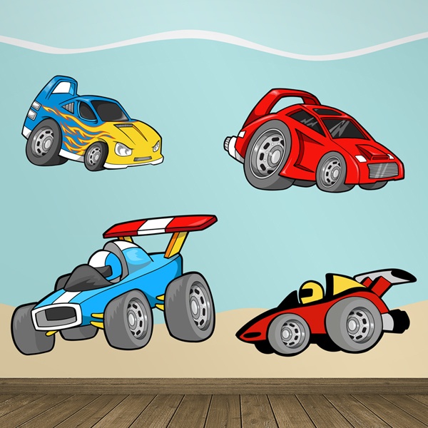 Vinilos Infantiles: Coches veloces