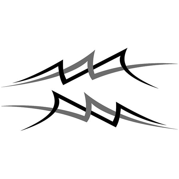 Pegatinas: Rayos Cruzados