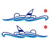 Pegatinas: Surcando las olas 2